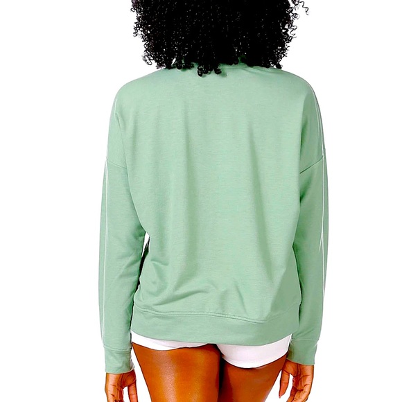 NEW Rae Dunn "BE KIND" terrycloth eucalyptus Classic Crewneck Sweatshirt small - Picture 5 of 16
